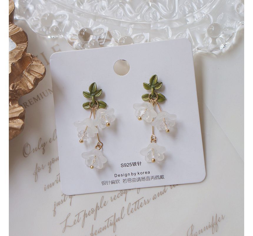 Flower Drop Earring / Clip-On Earring