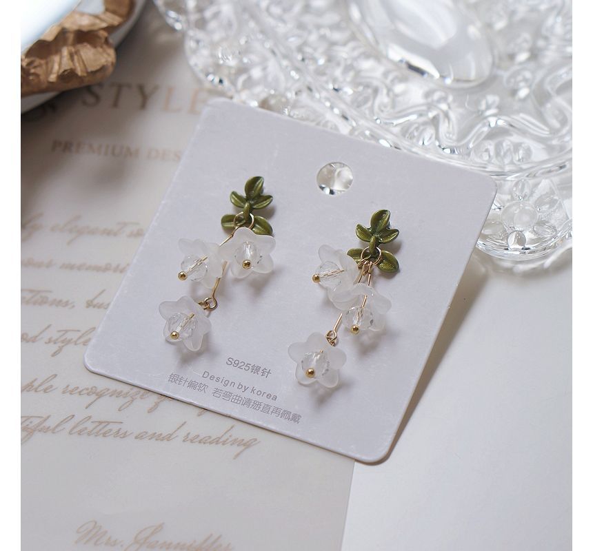 Flower Drop Earring / Clip-On Earring