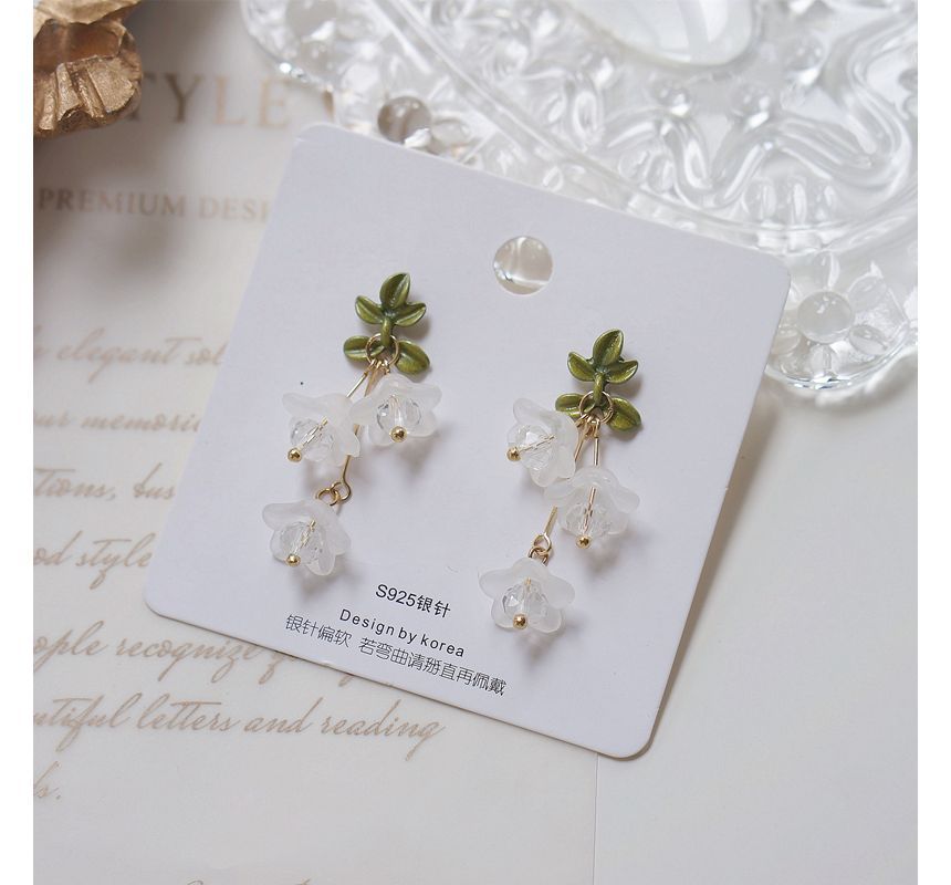 Flower Drop Earring / Clip-On Earring