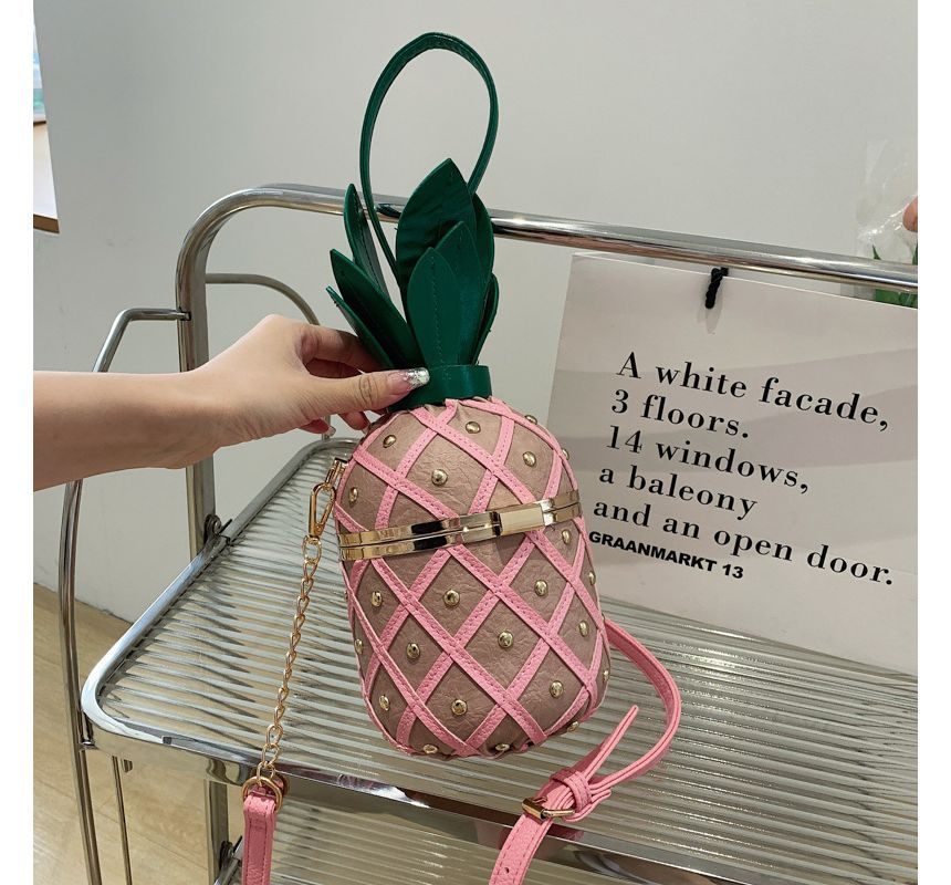 Pineapple Box Bag Shaped Crossbody