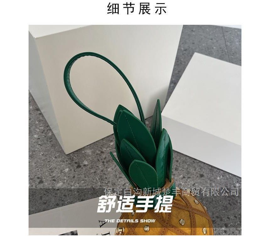Pineapple Box Bag Shaped Crossbody