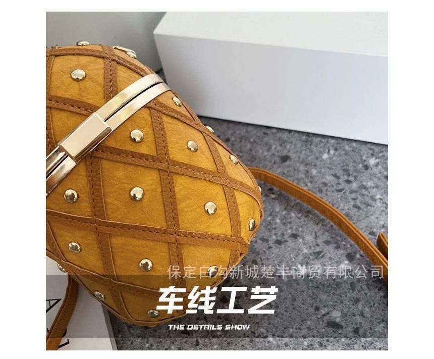 Pineapple Box Bag Shaped Crossbody