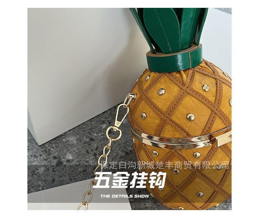 Pineapple Box Bag Shaped Crossbody