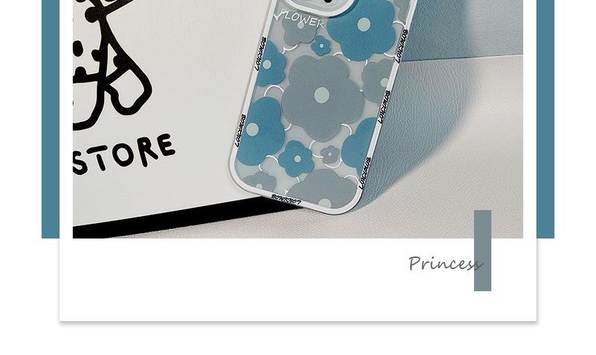 Transparent Chain Phone Flower Case Bead