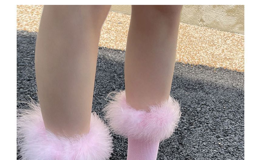 Feather Accent Socks