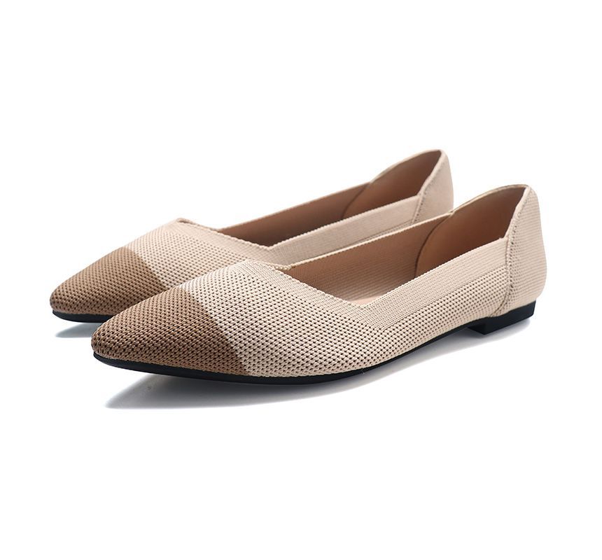 Knit Flats Pointy-Toe
