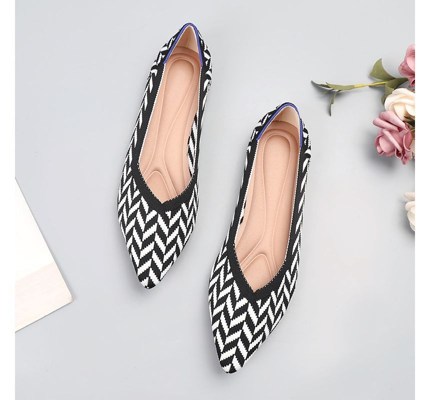 Flats Pointy-Toe Knit