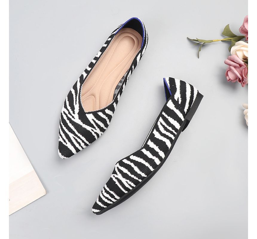 Flats Pointy-Toe Knit