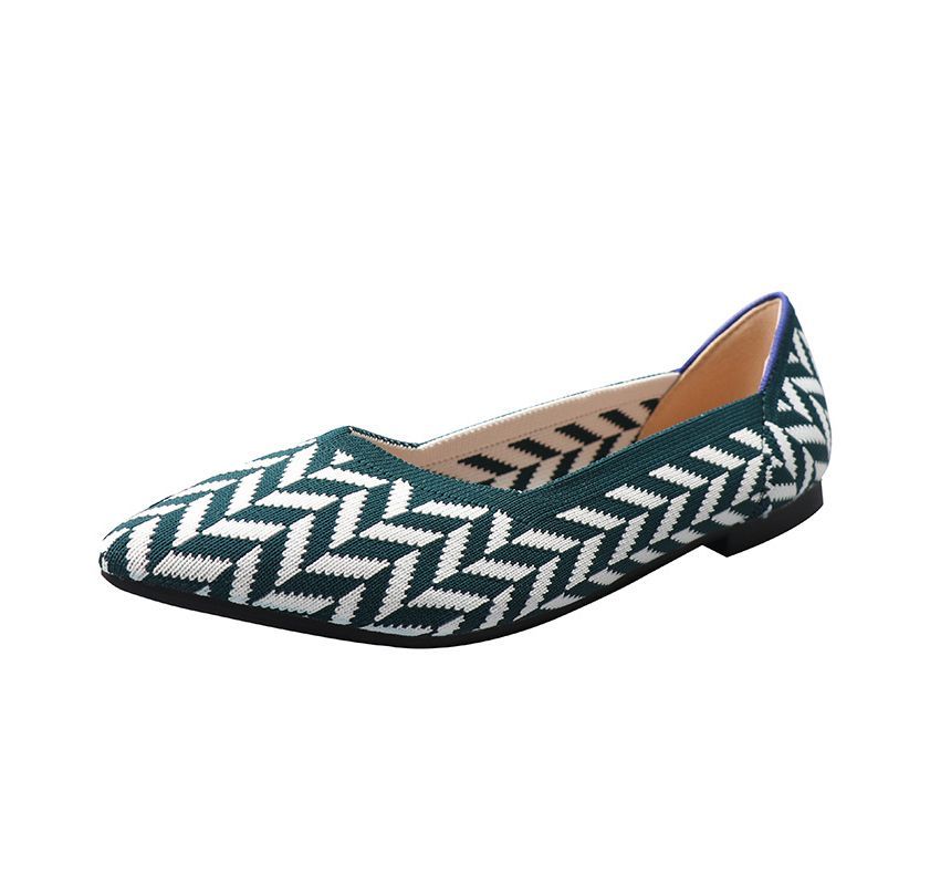 Flats Pointy-Toe Knit