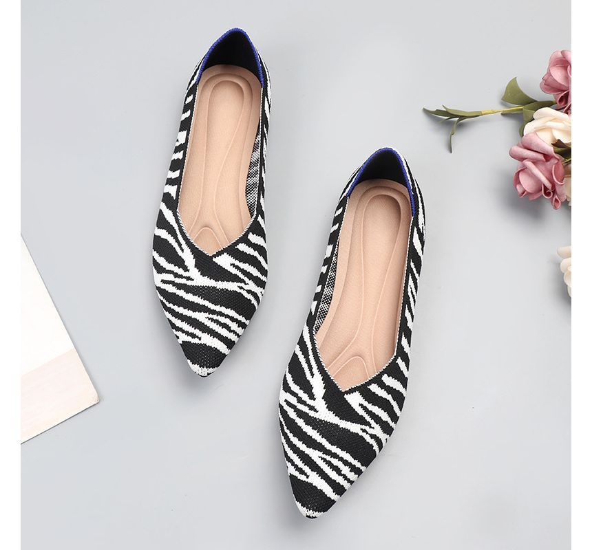 Flats Pointy-Toe Knit