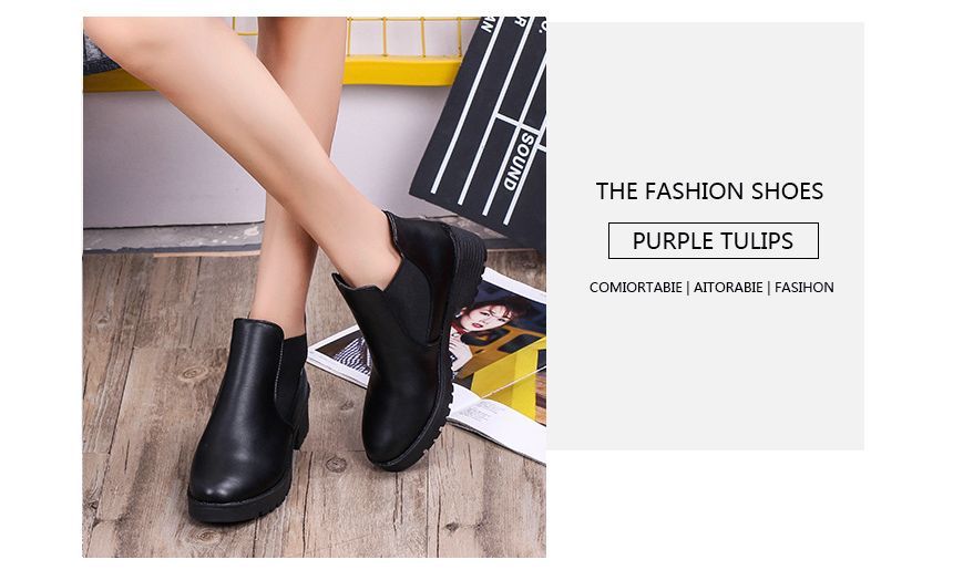 Boots Faux Ankle Leather