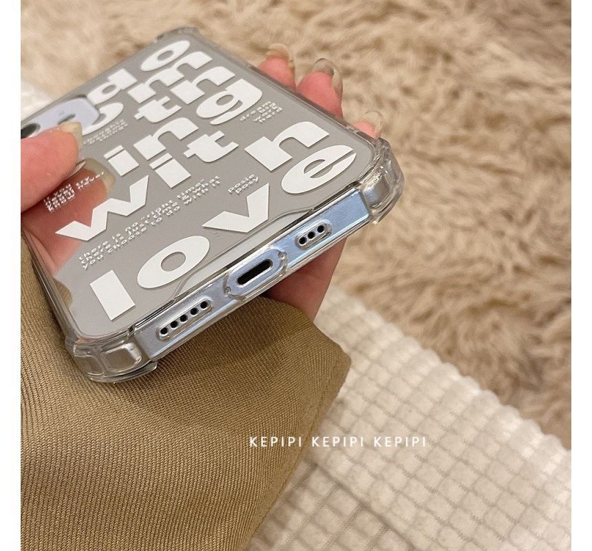 Lettering Mirrored Case Phone