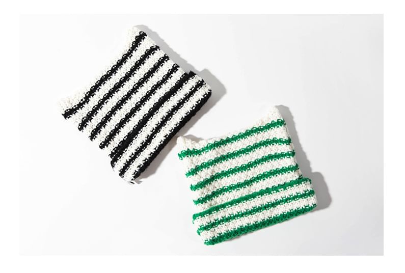 Knit Cat Beanie Striped Ear