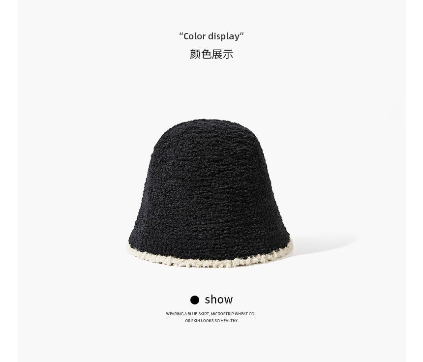 Hat Trim Knit Bucket Contrast