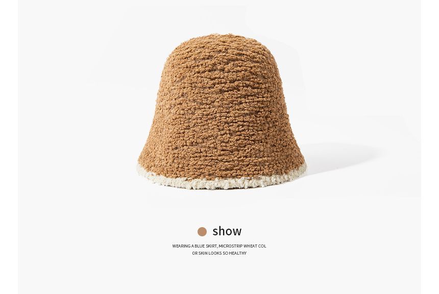 Hat Trim Knit Bucket Contrast