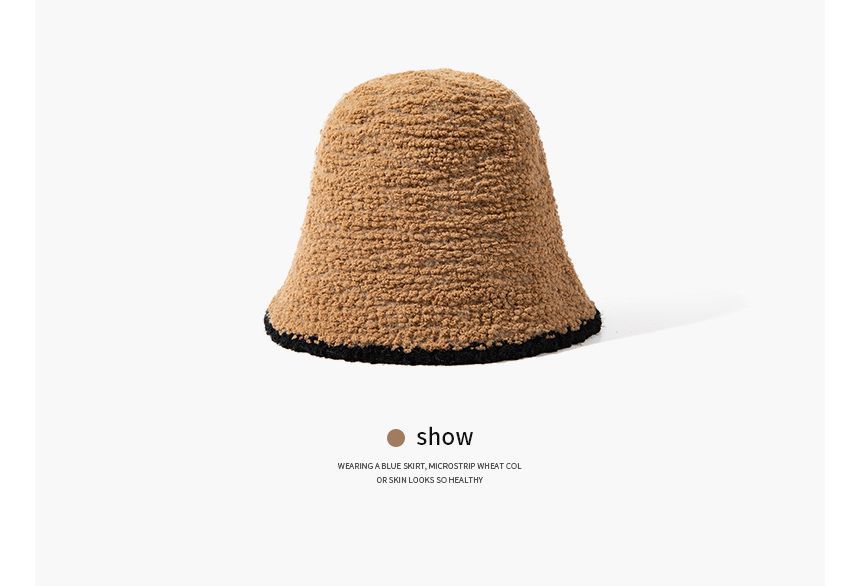 Hat Trim Knit Bucket Contrast