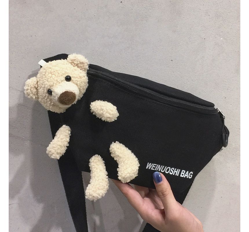 Teddy Bear Canvas Belt Bag