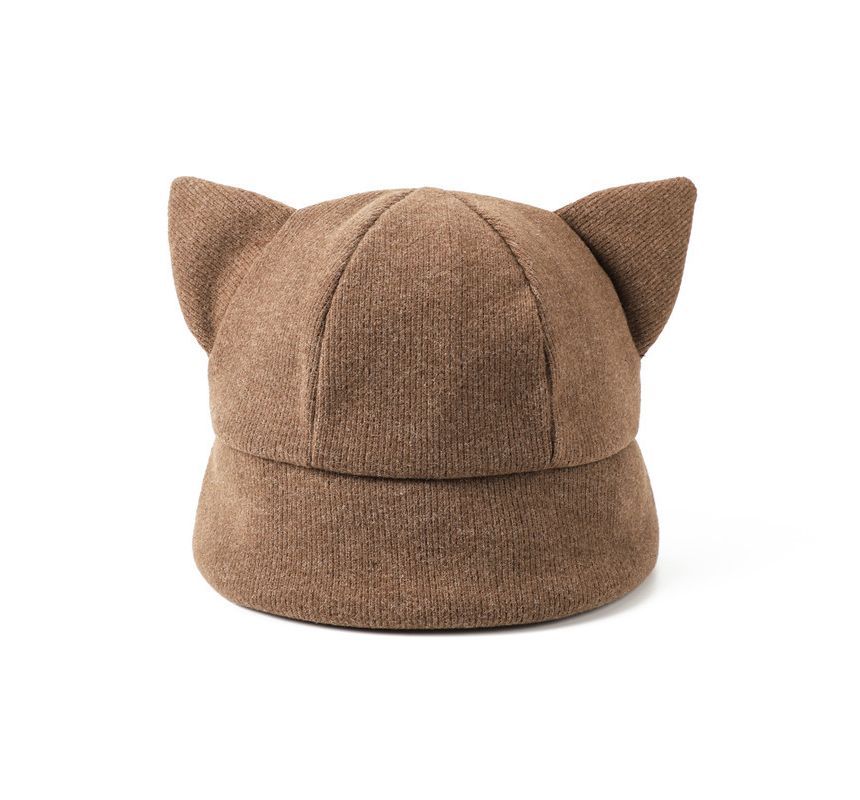 Ear Knit Hat Bucket Cat