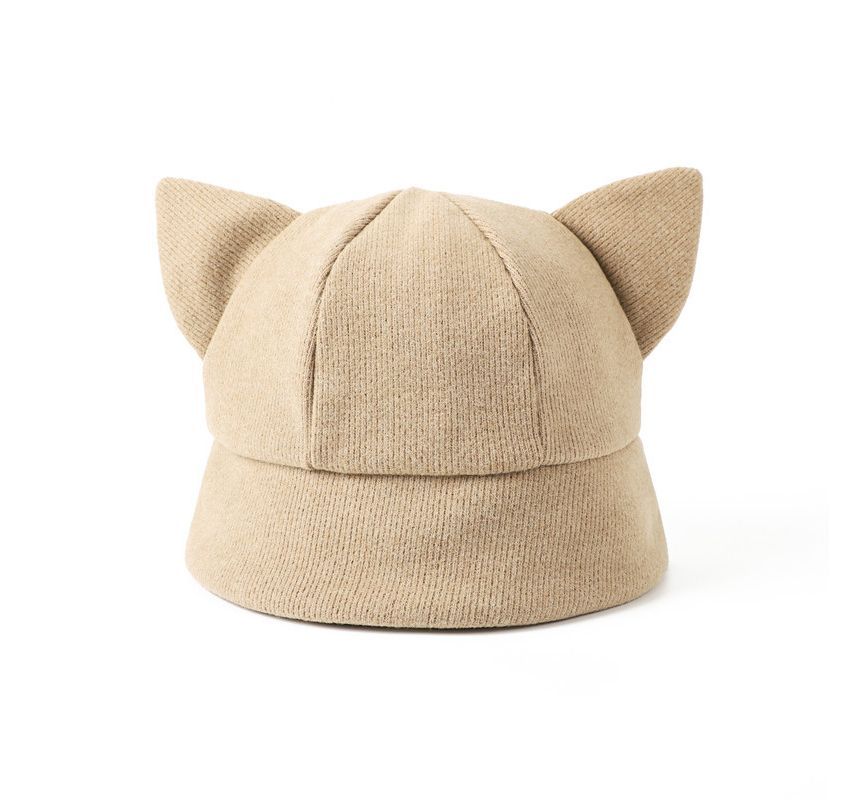 Ear Knit Hat Bucket Cat