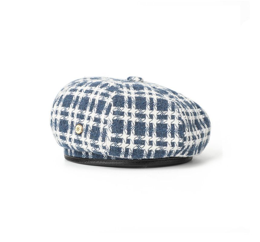 Hat Plaid Beret