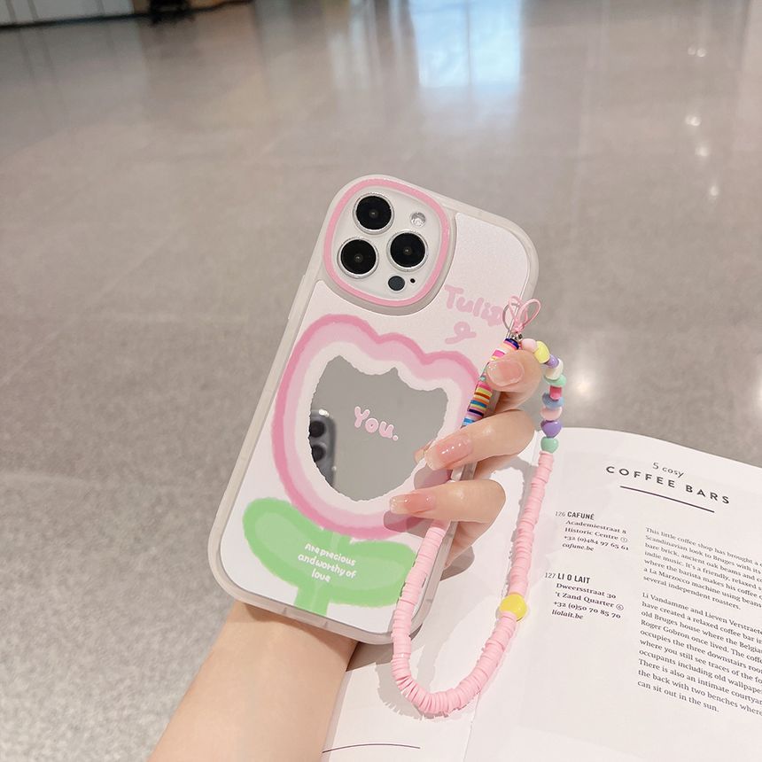 Phone Mirrored Case Tulip
