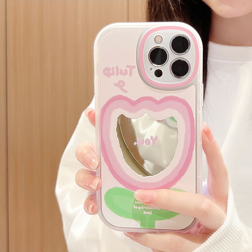 Phone Mirrored Case Tulip