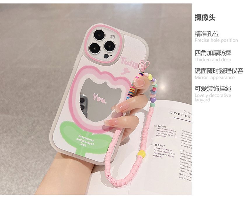 Phone Mirrored Case Tulip