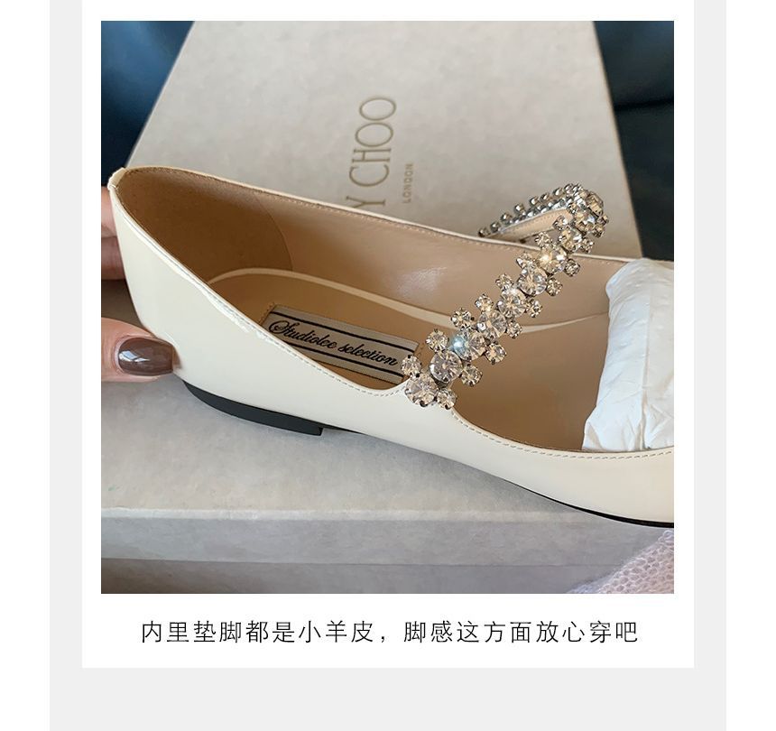 Rhinestone Flats Pointed-Toe