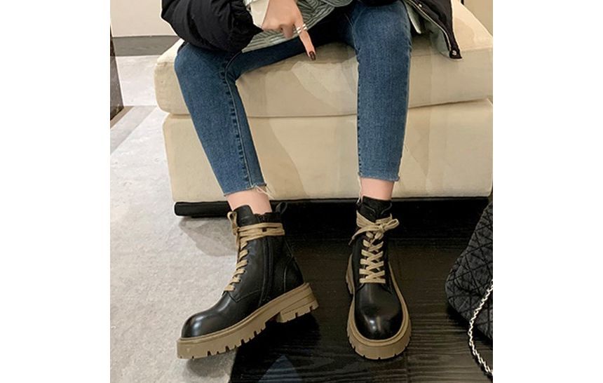 Short Chunky-Heel Color Boots Block