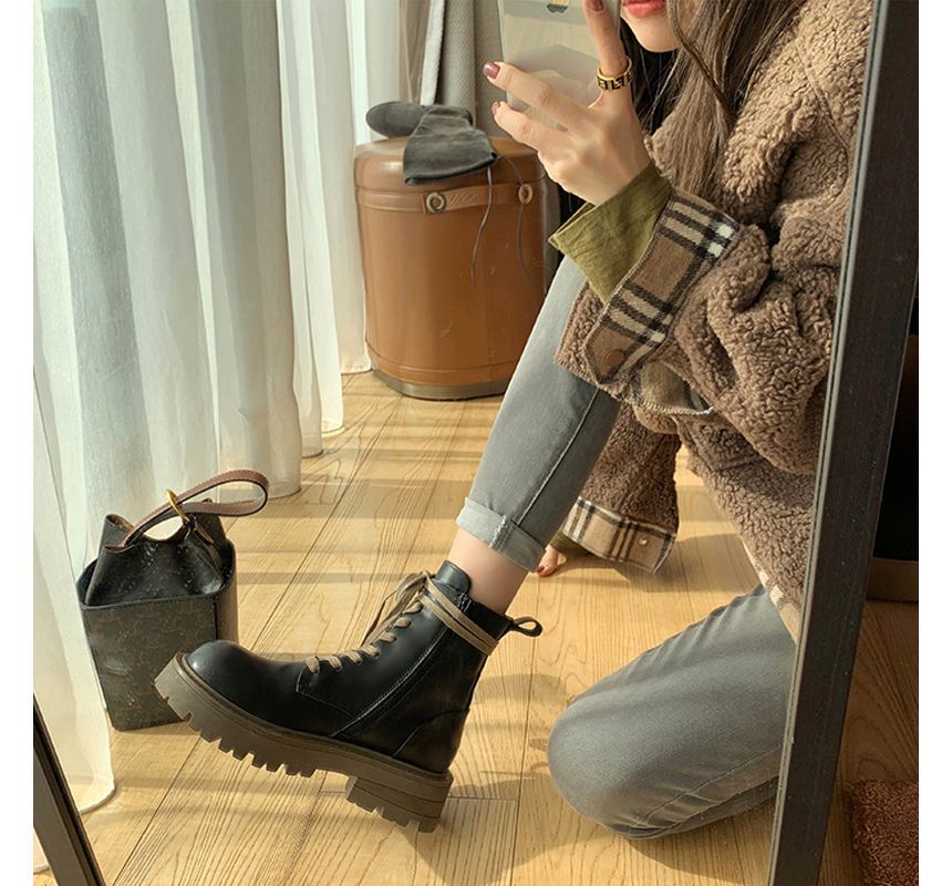 Short Chunky-Heel Color Boots Block