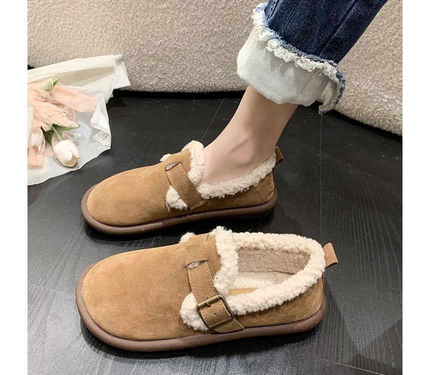 Fluffy Trim Moccasins