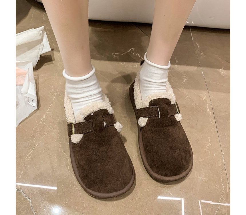 Fluffy Trim Moccasins