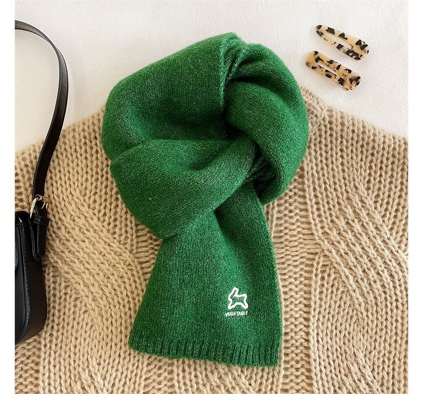 Embroidered Rabbit Scarf