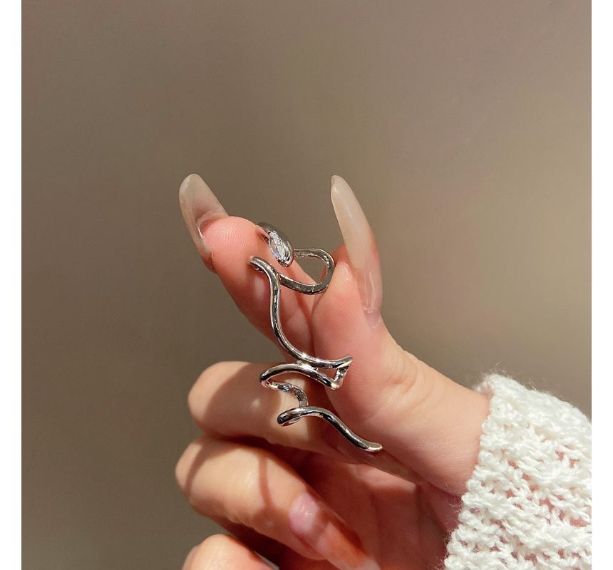 Earring Alloy Cuff Snake