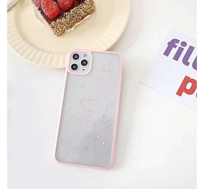 Transparent Case Phone Leaf Gold