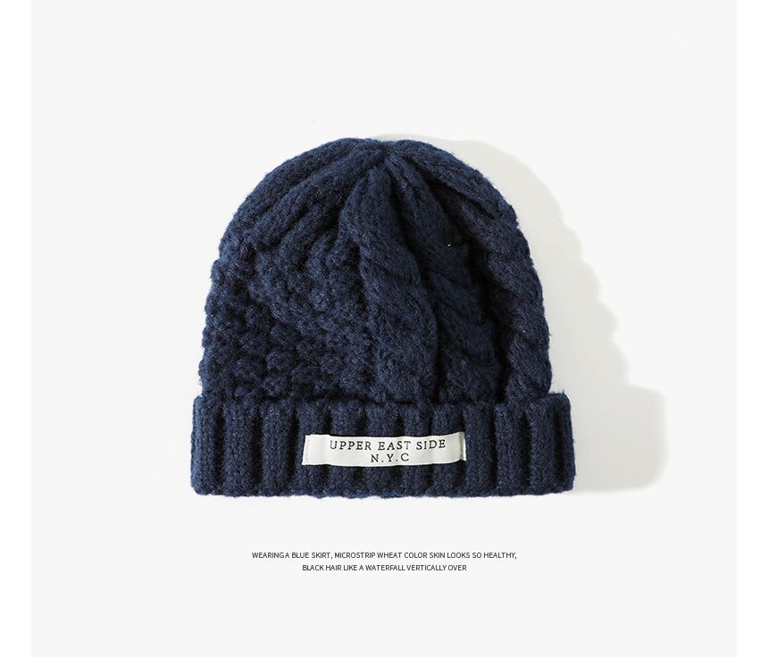 Beanie Lettering Applique Knit