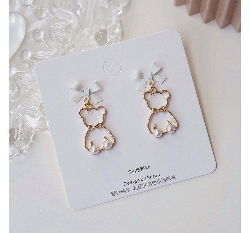 Bear Alloy Dangle Earring