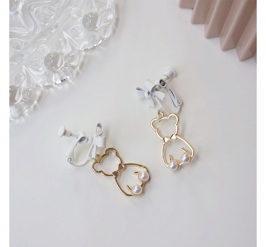 Bear Alloy Dangle Earring