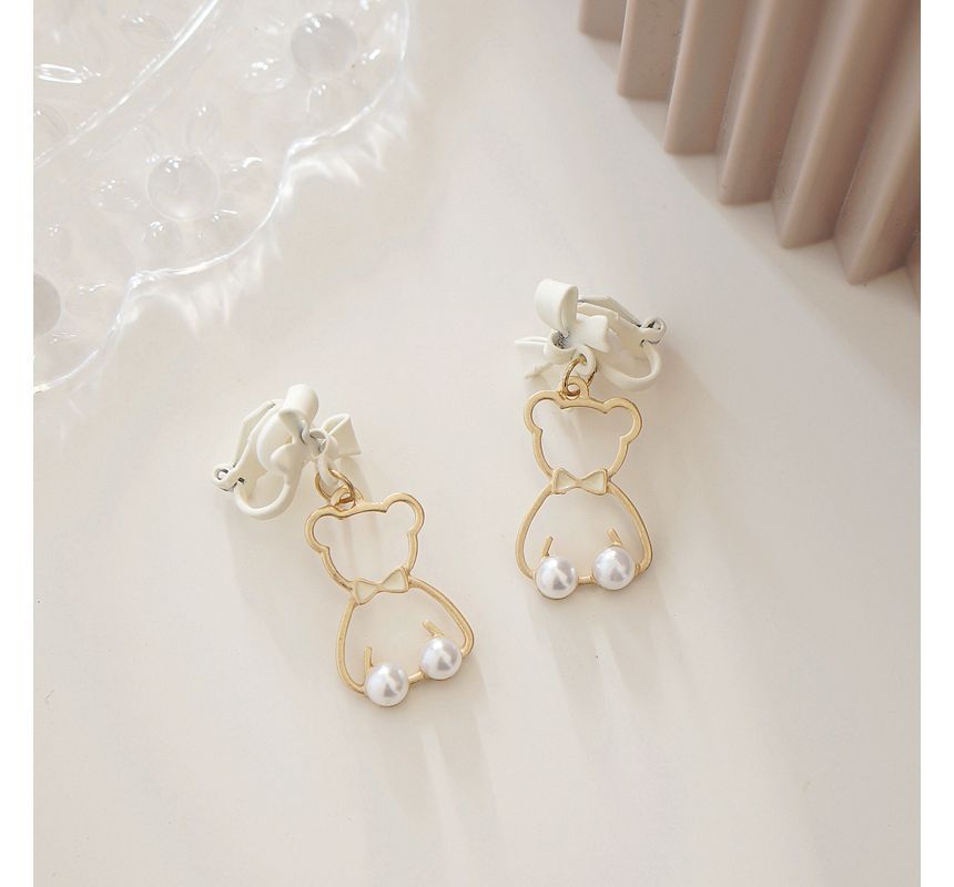 Bear Alloy Dangle Earring