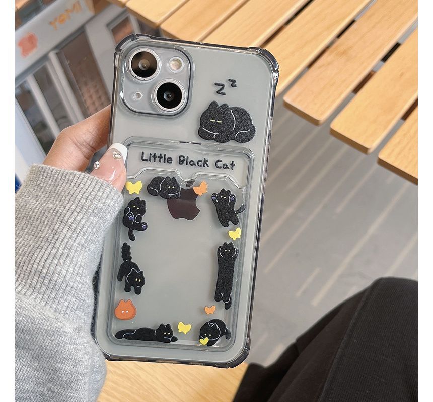 Phone Cat Case Holder Print Card