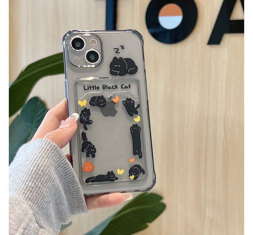 Phone Cat Case Holder Print Card