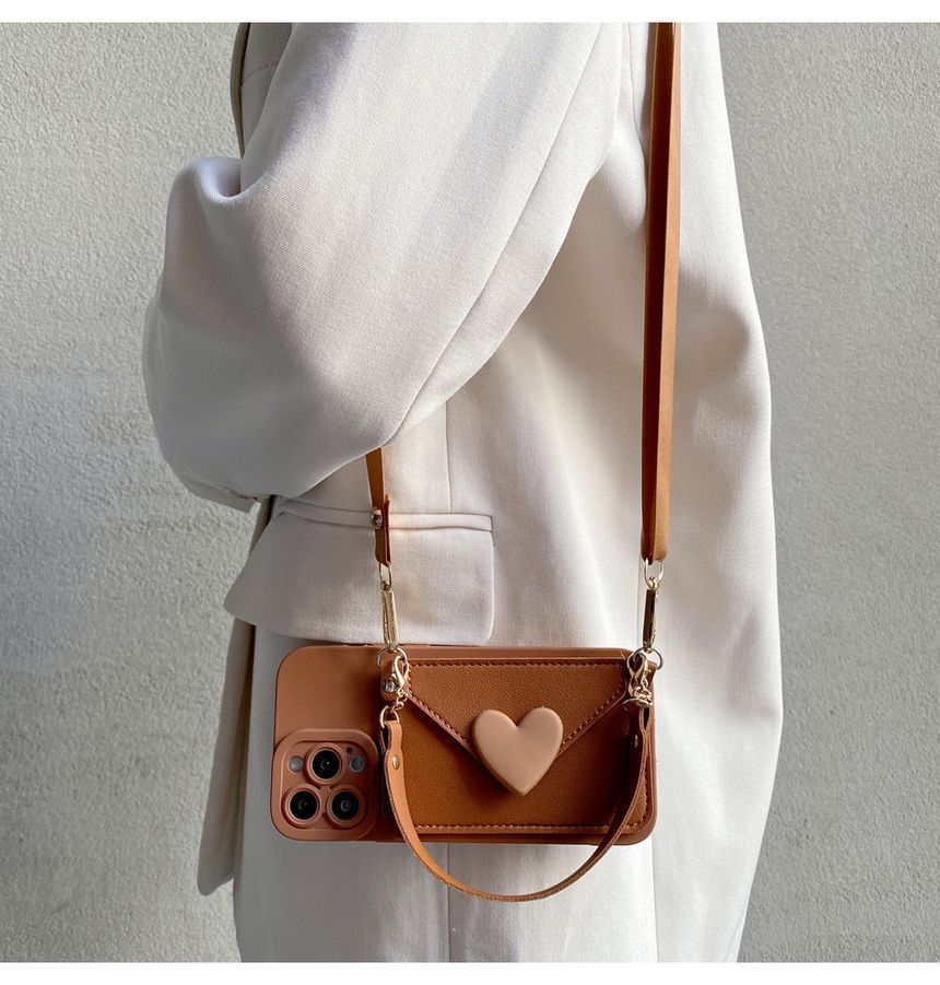 Heart Holder Case Card Phone