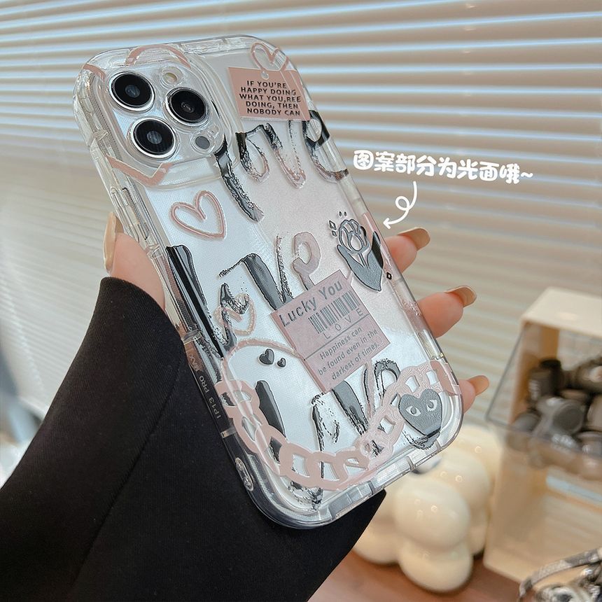 Case Transparent Phone Lettering