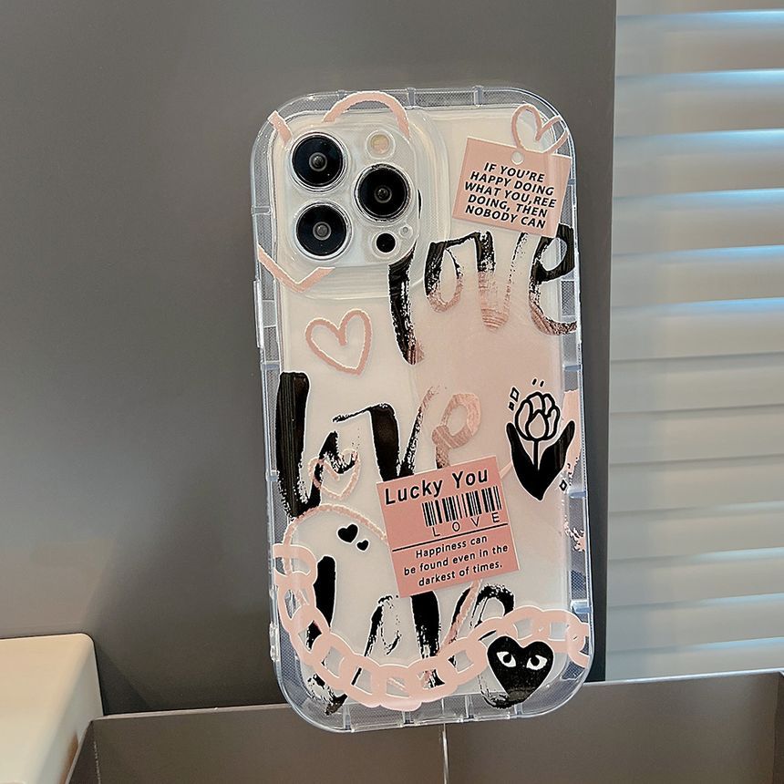 Case Transparent Phone Lettering