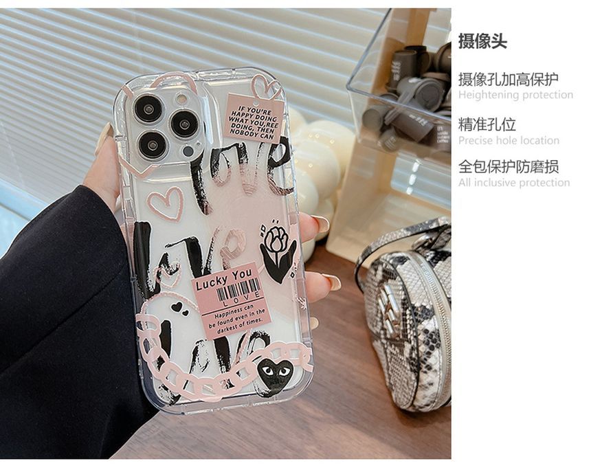 Case Transparent Phone Lettering