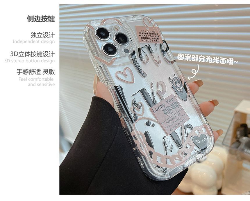 Case Transparent Phone Lettering