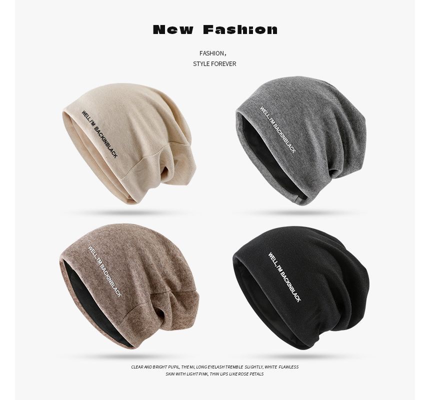 Knit Beanie Lettering