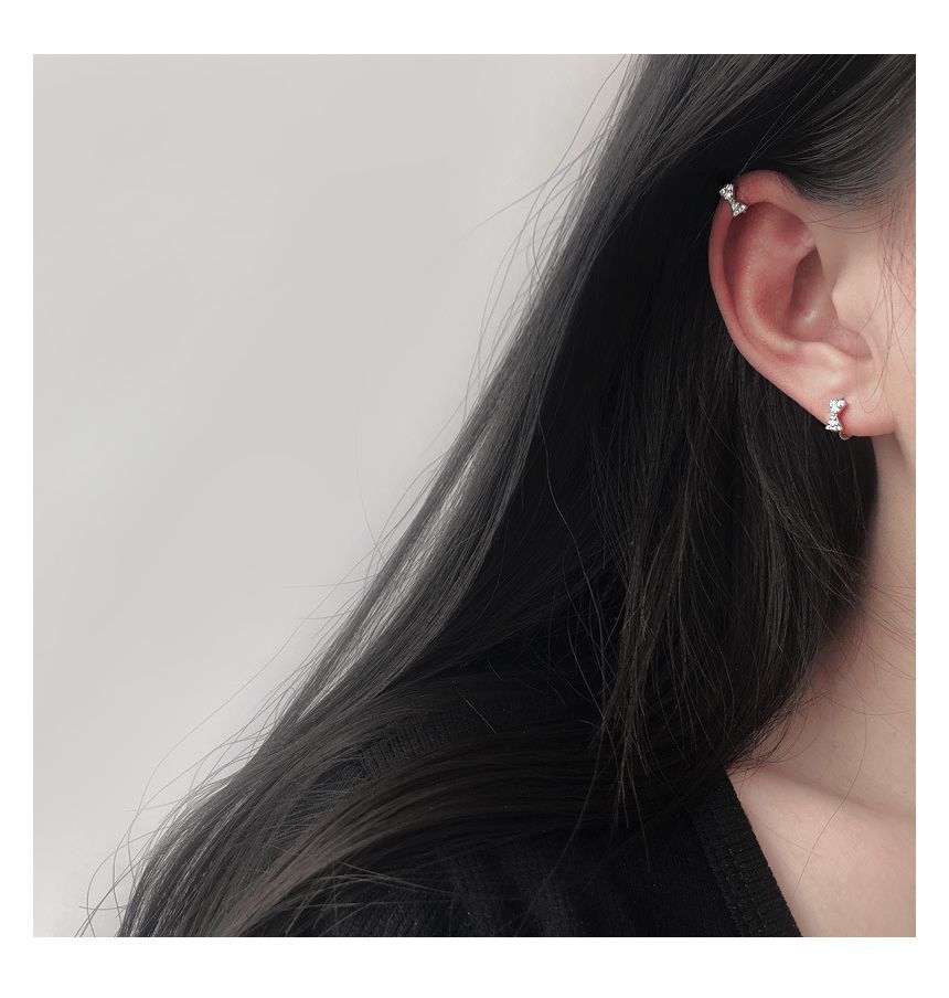 Cuff Bow Rhinestone Ear