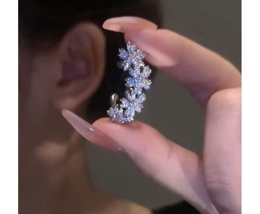 Floral Ear Cuff Rhinestone