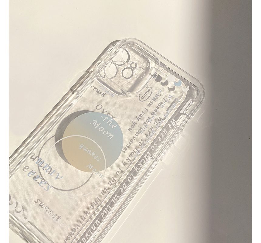 Case Transparent Lettering Phone